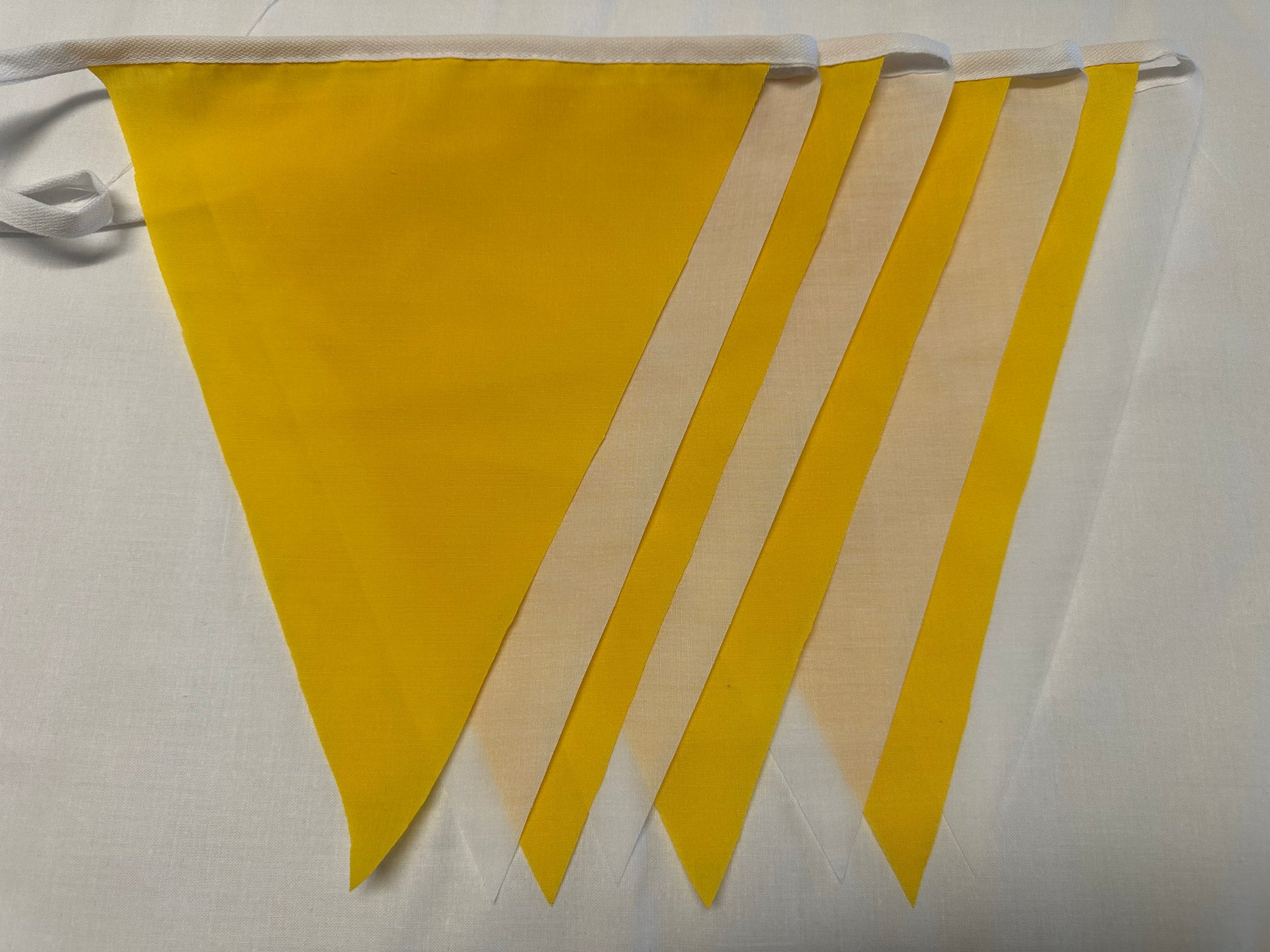Basic Bunting Bright Yellow & White Flags