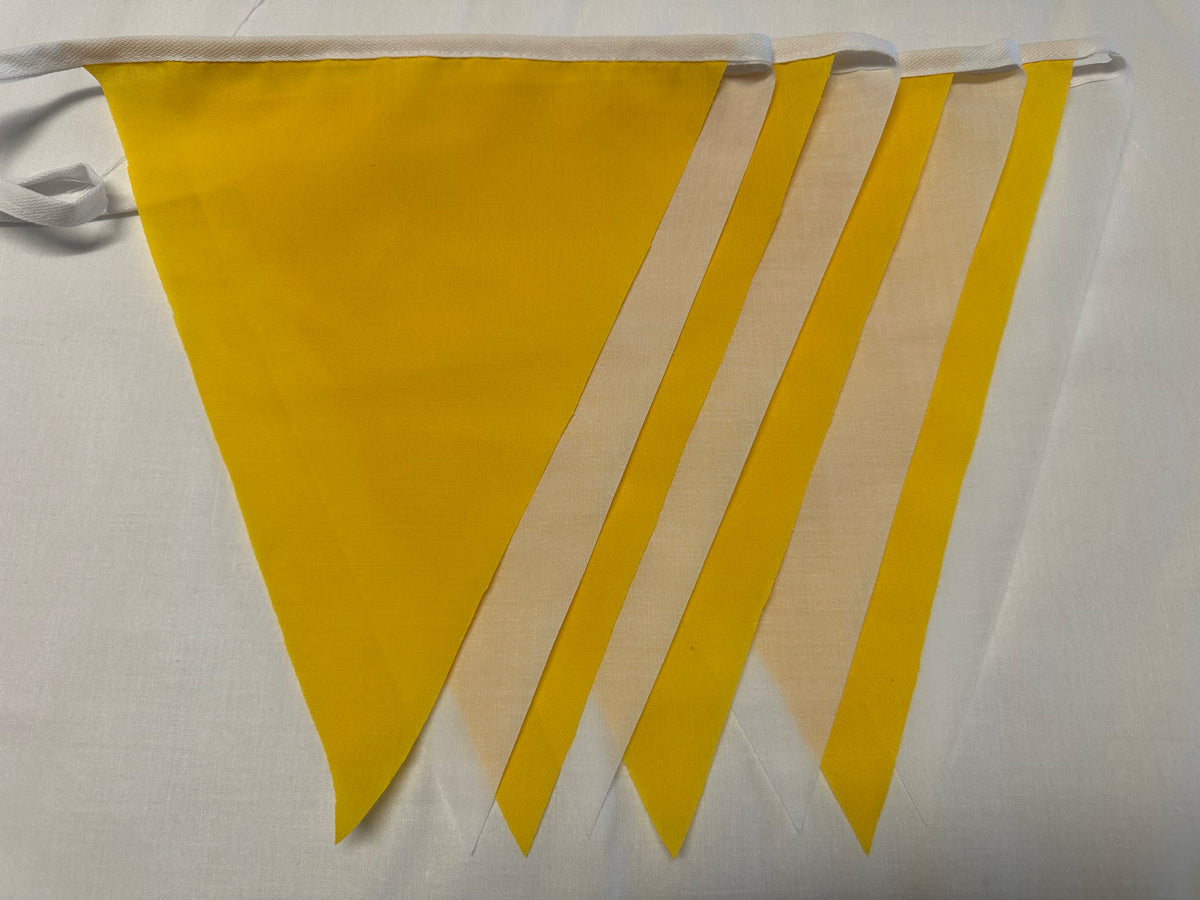 Basic Bunting Bright Yellow &amp; White Flags