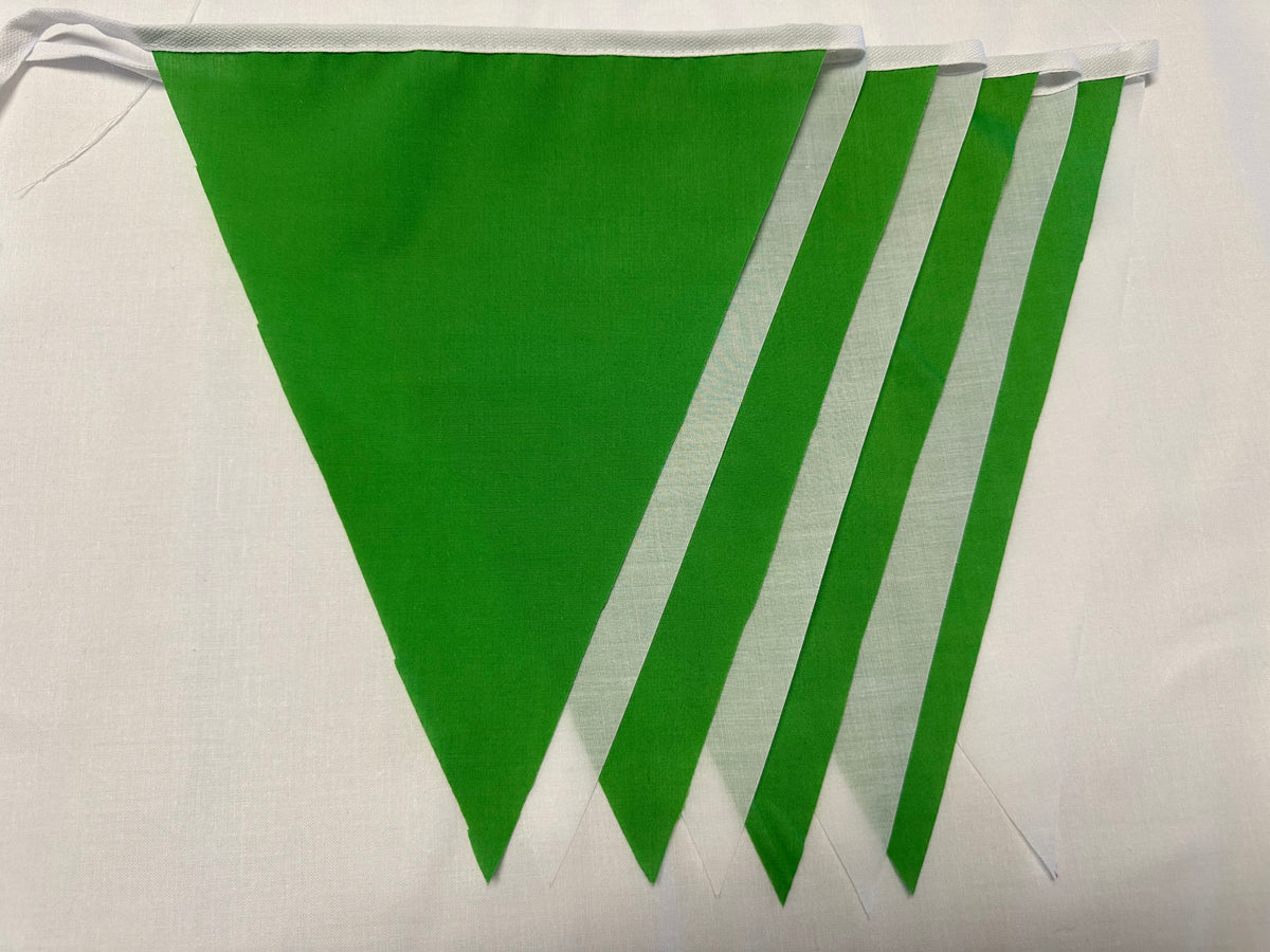 Basic Bunting Lime Green &amp; White Flags