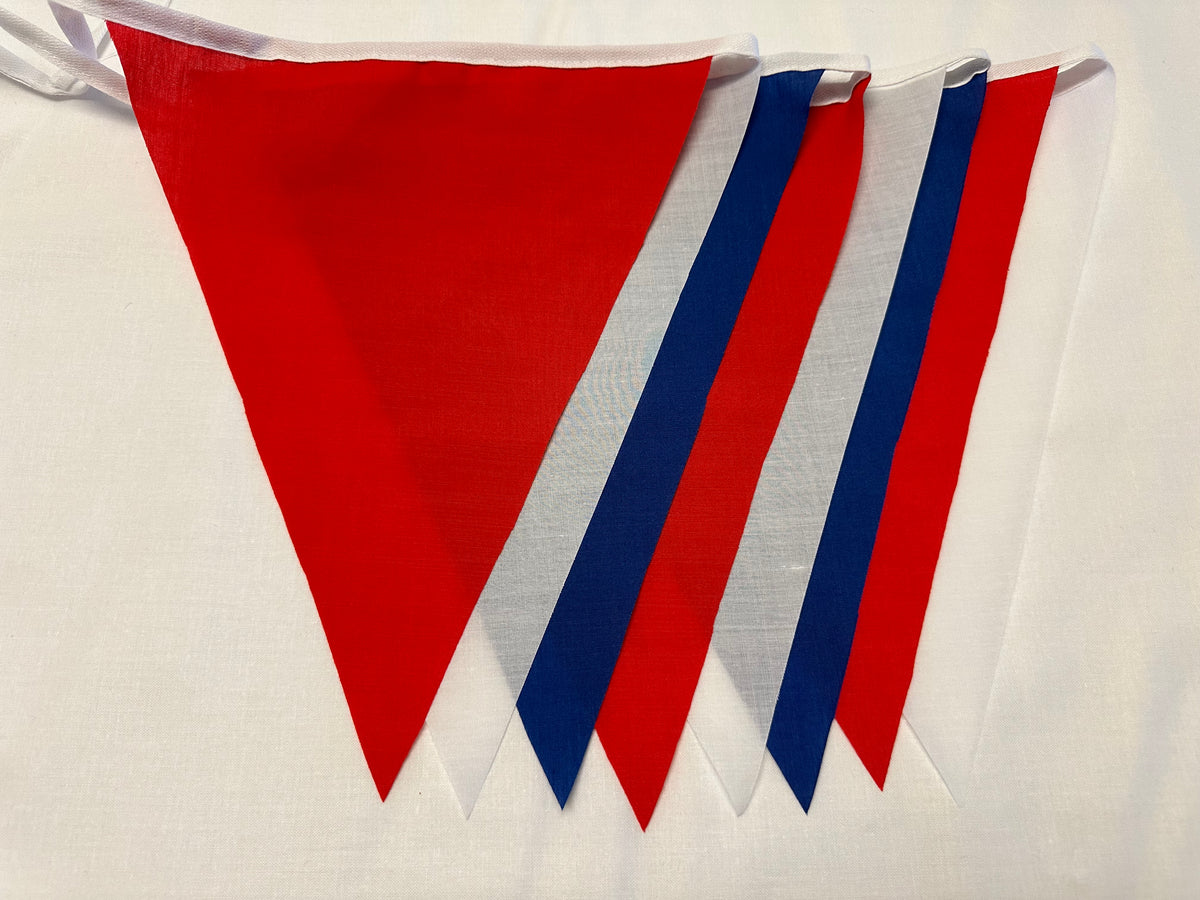 Basic Bunting Red White &amp; Blue Flags