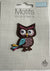 Colorful Owl Iron On or Sew on Embroidered Fabric Motif