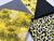 Mix of Designs Ochre Grey & Black Fat Quarter Bundle 100% Cotton