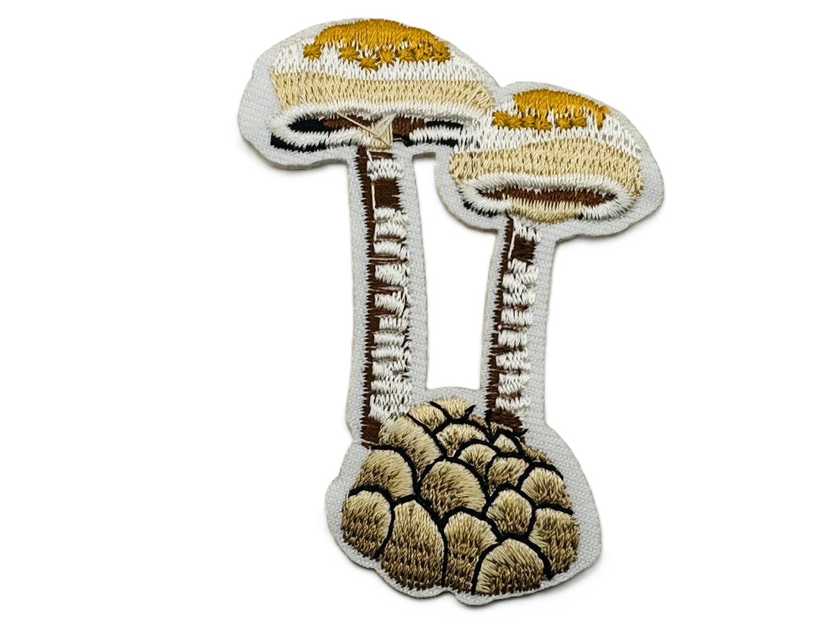 Mushroom 3 Iron On or Sew on Embroidered Fabric Motif