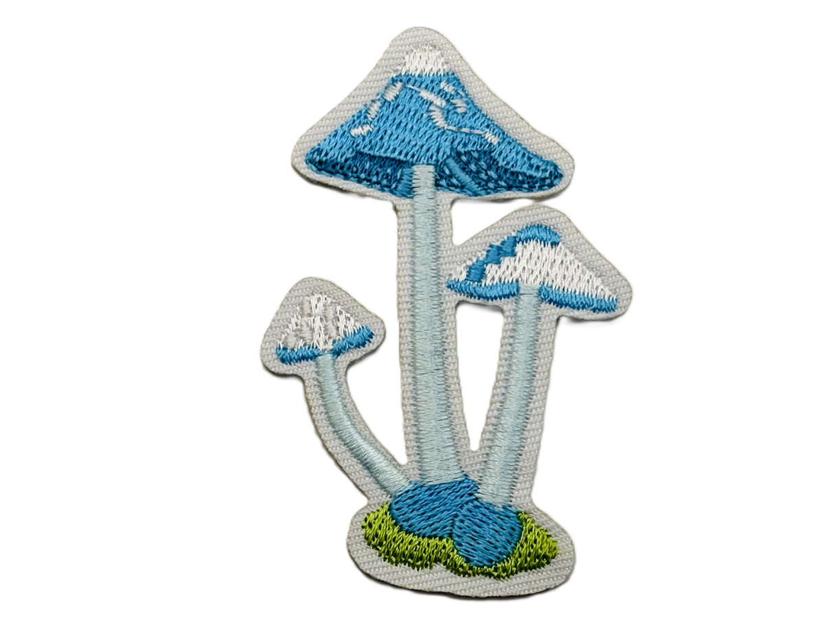 Mushroom 10 Iron On or Sew on Embroidered Fabric Motif