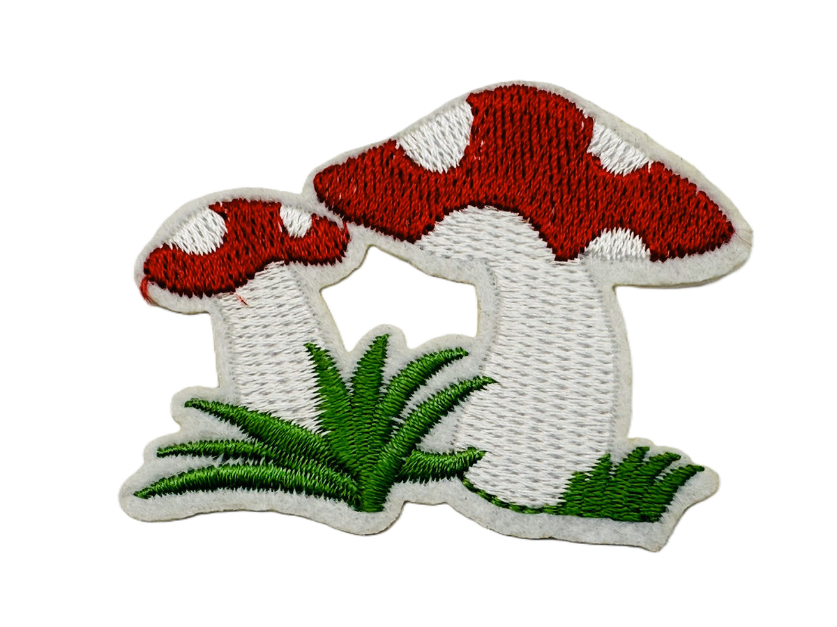 Mushroom 9 Iron On or Sew on Embroidered Fabric Motif