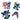 Cute Koala Characters 3 Blue & Pink Iron On or Sew on Embroidered Fabric Motifs