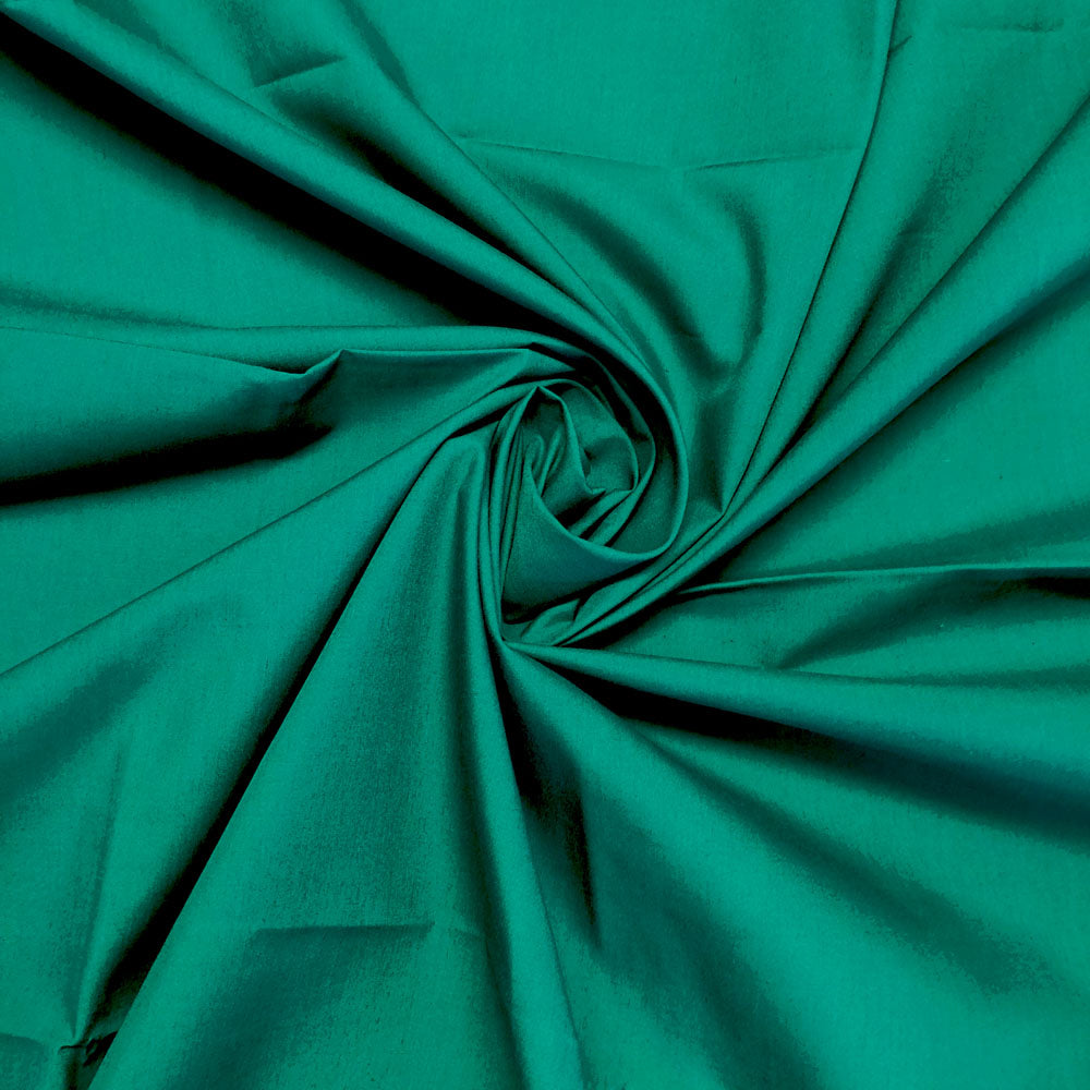 Plain Emerald Green Poly Cotton