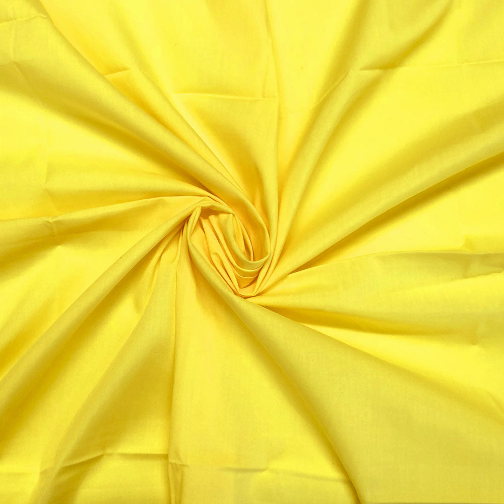 Plain Bright Yellow Poly Cotton