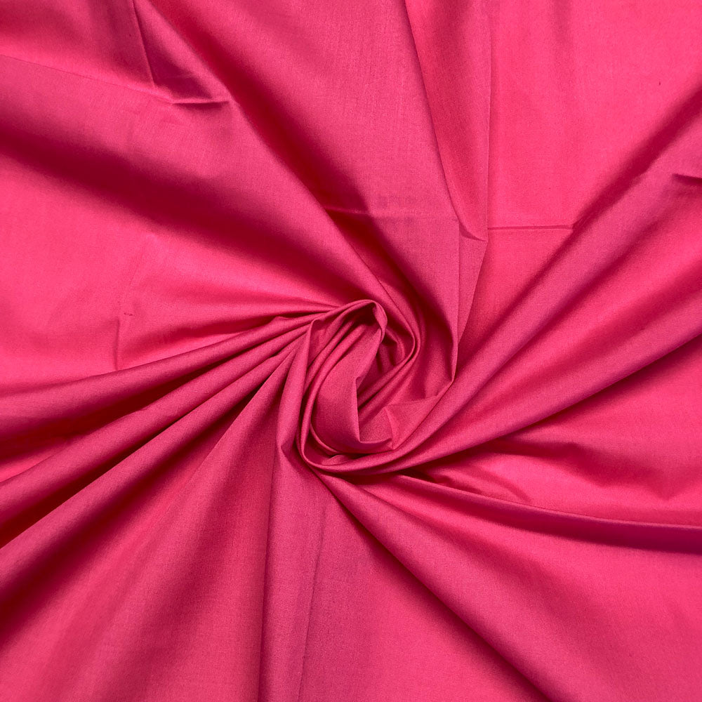 Plain Cerise Pink Poly Cotton