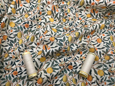 William Morris Pomegranate Cream Digitally Printed 100% Cotton Fabric