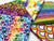 Bright Rainbow Mix Digital 100% Cotton Fat Quarter Bundle