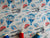 Vintage Aeroplanes Hot Air Balloons & Parachutes Digital Print on a White Background 100% Cotton