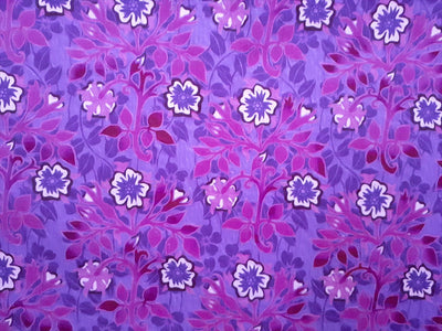 Dreamscapes II Vines & Flower Heads on a Mauve Background  100% Cotton