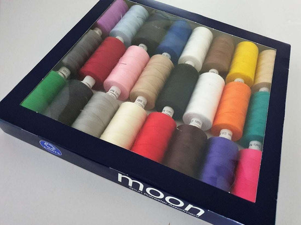 Moon Thread by Coats 100% Polyester Sewing Thread 24 x 1000 yds Bright ...