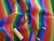 Bright Rainbow Stripe Poly Cotton 80% Polyester 20% Cotton