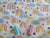 Pastel Rainbows & Clouds on a White Background Poly Cotton