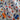 Cute Little Robots on a White Background Poly Cotton