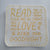 Iron on Read Me A Story Patch 15cm x 15cm (6"x6") Yellow on White