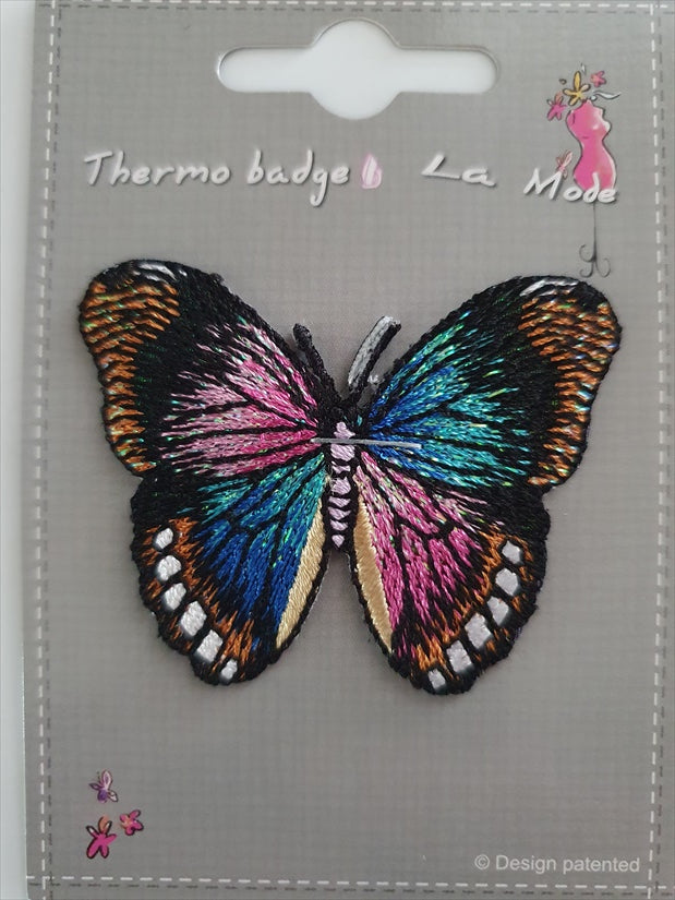Beautiful Butterfly Iron On or Sew on Embroidered Fabric Motif