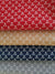 Ditsy Skulls & Crossbones Navy Beige Silver & Red Mix Fat Quarter Bundle 100% Cotton