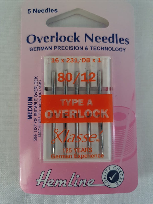 Hemline Overlocker Machine Needles Type A