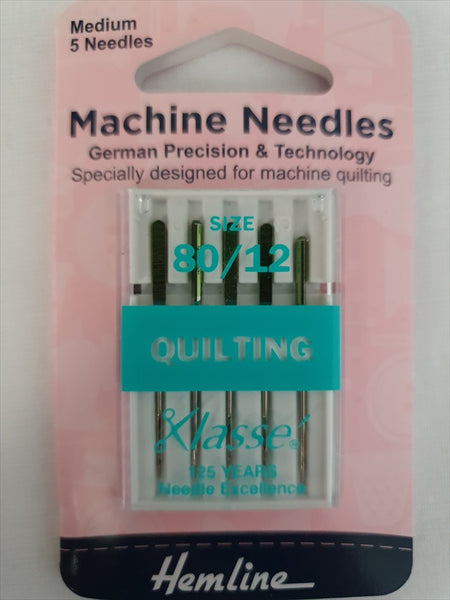 Hemline Medium Quilting Sewing Machine Needles