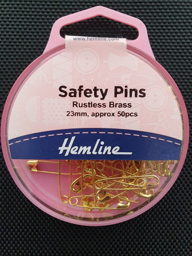 Hemline Rustless Brass Safety Pins 23mm