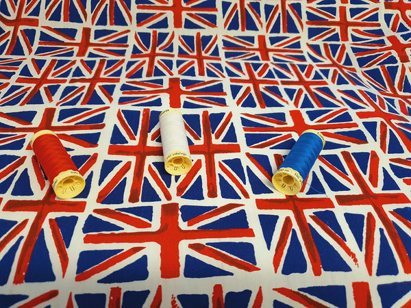 Unique- Bandierine Union Jack 10m - Decorazione Festa A Tema Britannico - Striscione Rosso Bianco Blu