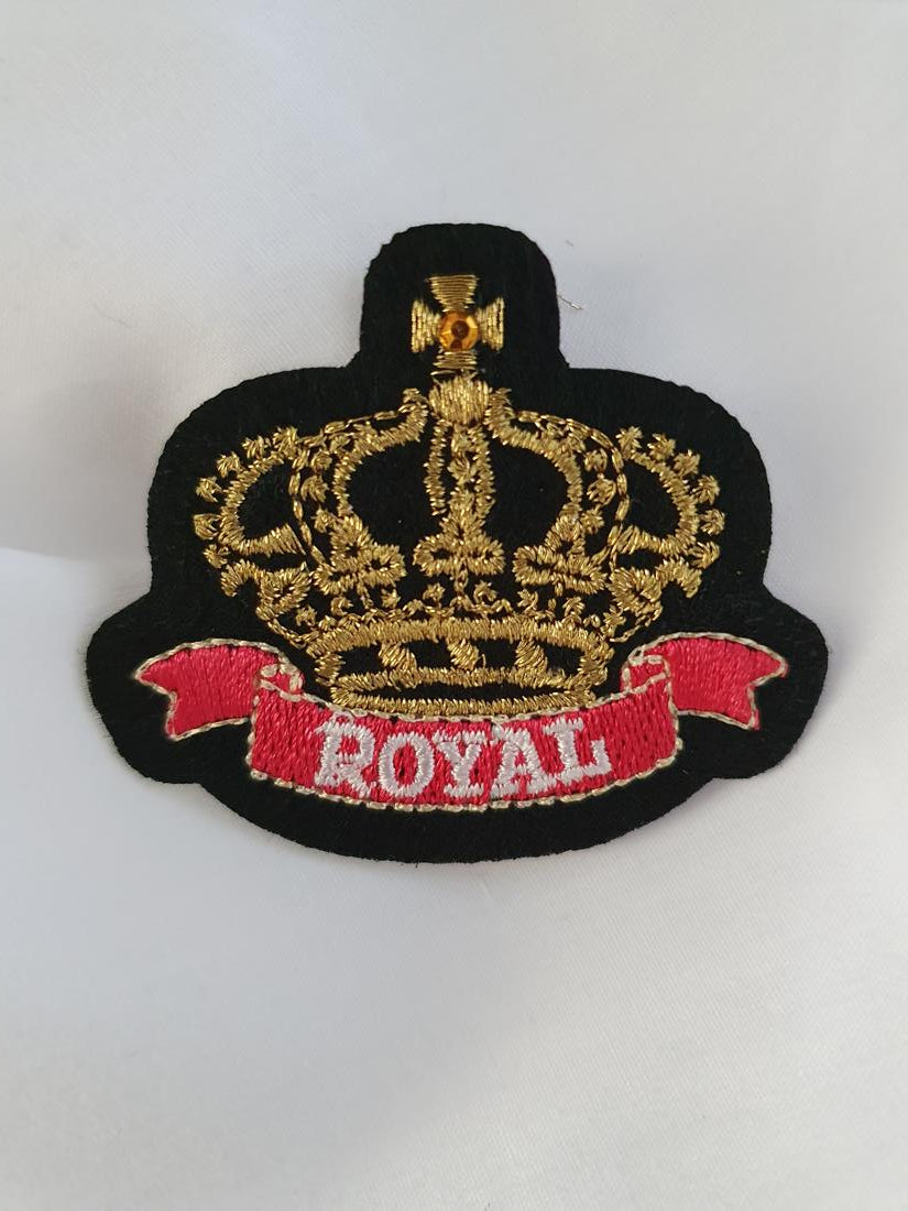 Royal Crown Queens Jubilee Iron On or Sew on Embroidered Fabric Motif