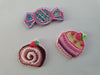 Sweets & Cake 3 Iron On or Sew on Embroidered Fabric Motifs