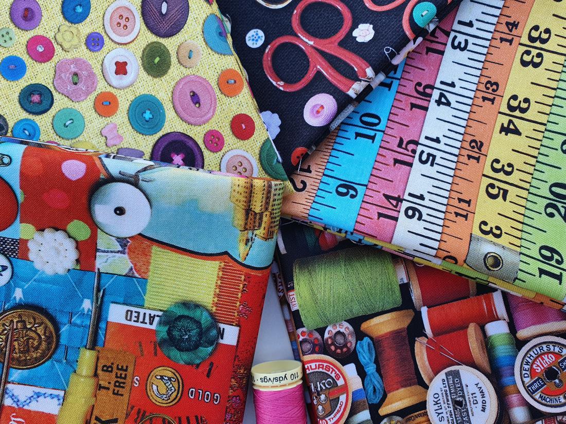 I've Got A Notion by Shelley Davies for Northcott Fat Quarter Bundle 100% Cotton