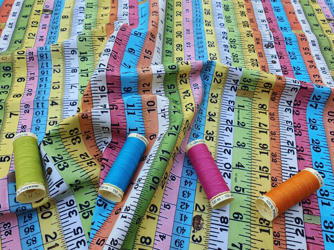 I've Got A Notion Tape Measures Digitally Printed 100% Cotton - The Little  Fabric Shop
