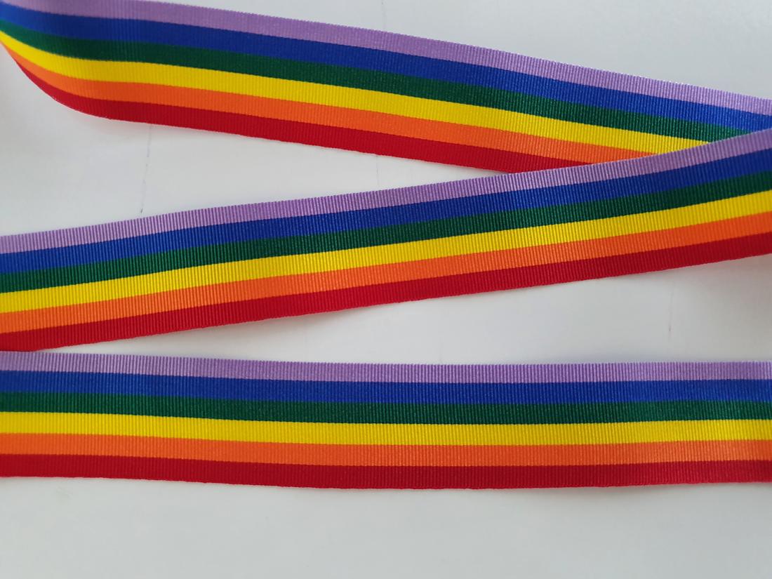 Rainbow Grosgrain Ribbon 25mm by Berisfords
