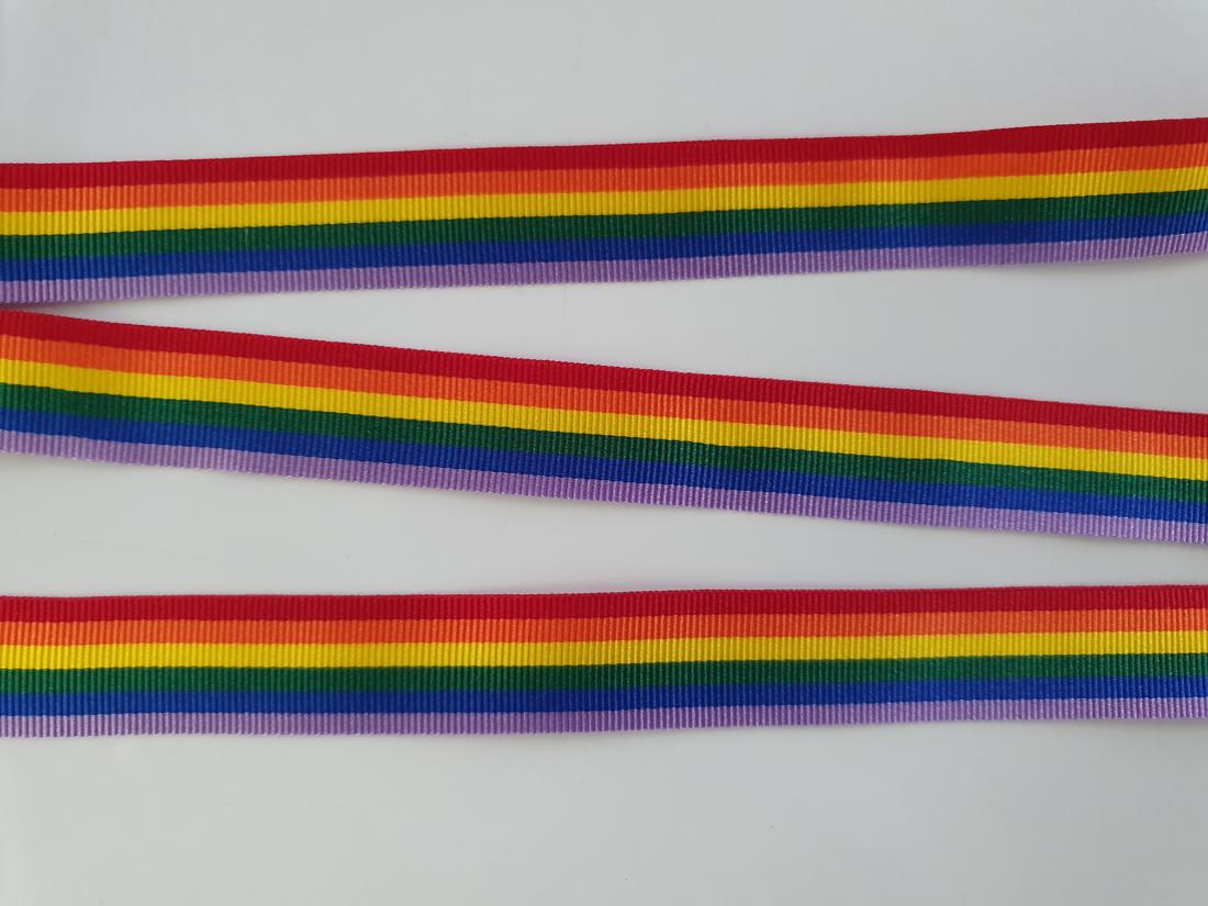 Berisfords Ribbon: Grosgrain - Rainbow Stripe