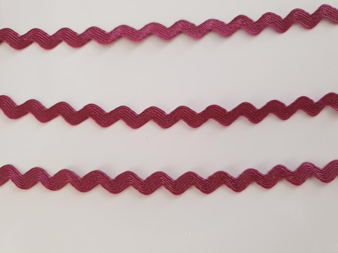 Ric Rac Trim Premium Quality Wine 5mm Wide - The Little Fabric Shop