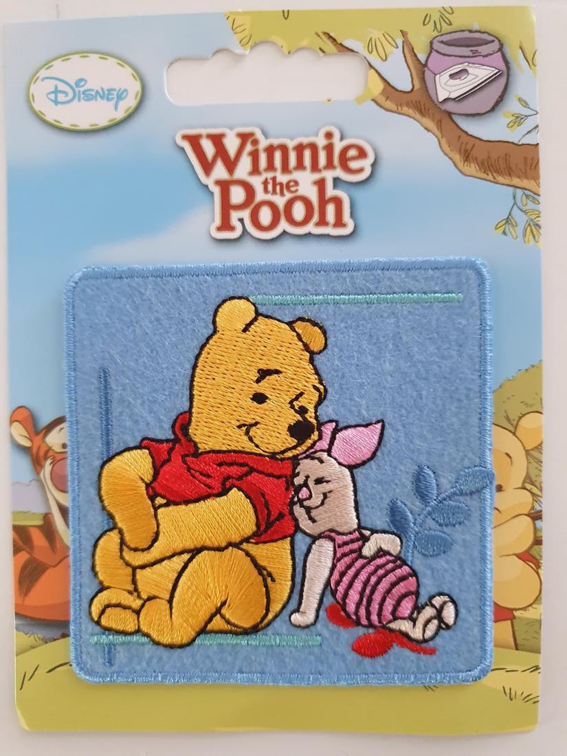 Winnie The Poo &amp; Piglet  Iron On or Sew on Embroidered Fabric Motif