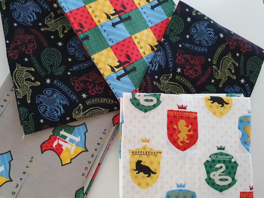 Harry Potter Mystical Houses Fat Quarter Bundle Licensed  100% Cotton