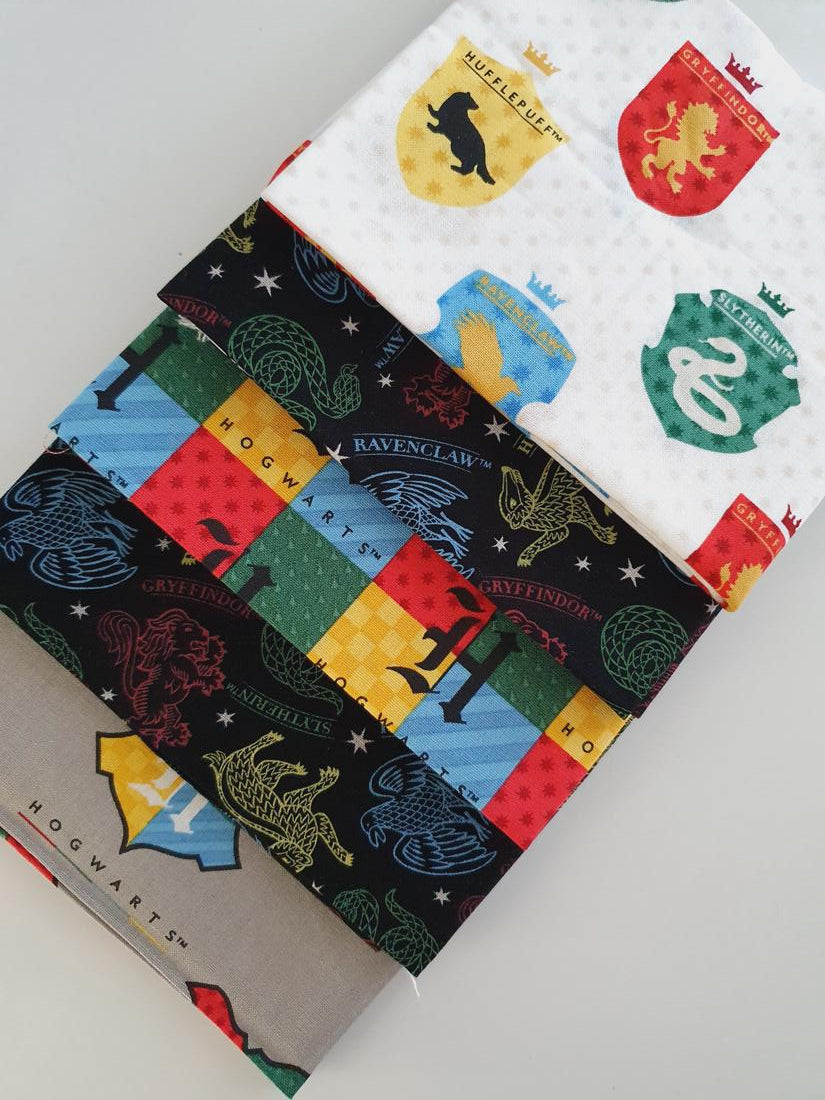 Harry Potter Mystical Houses Fat Quarter Bundle Licensed  100% Cotton