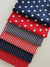 Stars Stripes & Pin Spots Navy & Red Mix Fat Quarter Bundle 100% Cotton