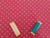 Ditsy Daisy & Pin Spots on a Cerise Pink Background 100% Cotton