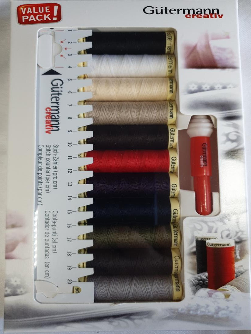 Thread 16m Set Gutermann Thread Set Sew-All 11 x 100m Ruler and Mini Seam-Fix – The ...