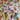 Country Floral Design on a White Background Poly Cotton