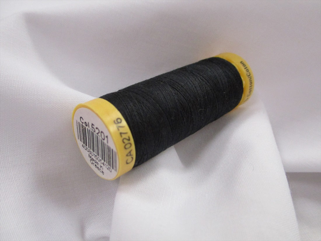 Gutermann 5201 Black Natural Cotton Sewing Thread