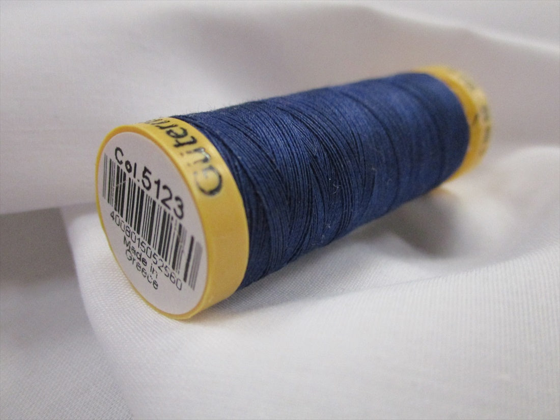 Gutermann 5123 Midnight Blue Natural Cotton Sewing Thread