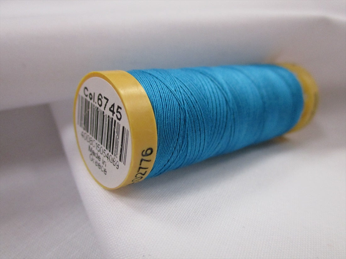 Gutermann 6745 Turquoise Natural Cotton Sewing Thread