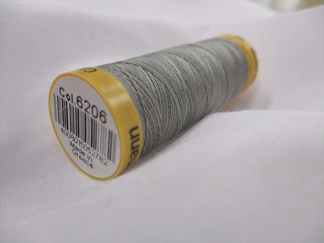 Gutermann 6206 Mid Grey Natural Cotton Sewing Thread