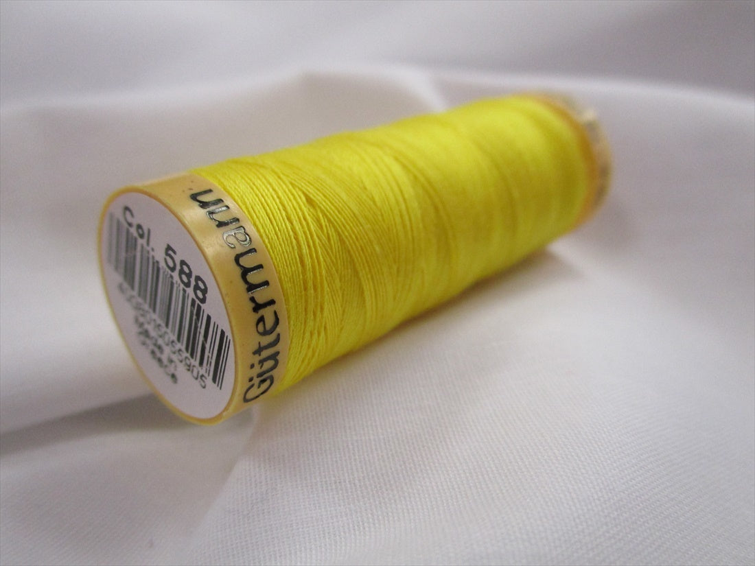 Gutermann 588 Bright Yellow Natural Cotton Sewing Thread