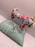 Sewing Machine Pin Cushion Teal & Pink Floral Designed by Jane O'Connell