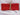 Folded plain red 100% cotton fabric tied with twine on white fabric background