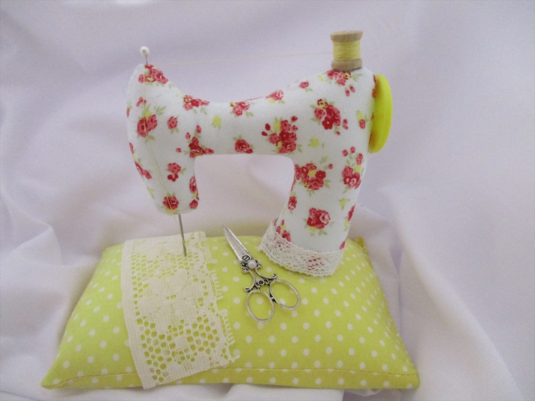 Free Sewing Machine Pin Cushion Pattern designed by Jane O'Connell